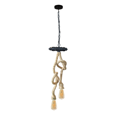 Lámpara Colgante R¨²stica Vintage Doble Soga E27 + Ampolletas