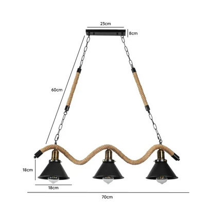 Lámpara Colgante E27 Modelo Yute Vic III