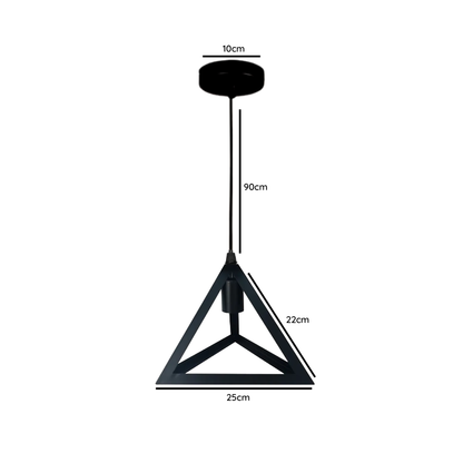 Lampara Colgante Hexagono E27 Modelo Alpha