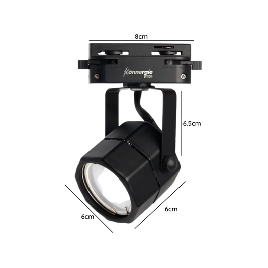 Foco Lampara Riel Monofásico Blanco Retro con Ampolleta 220v