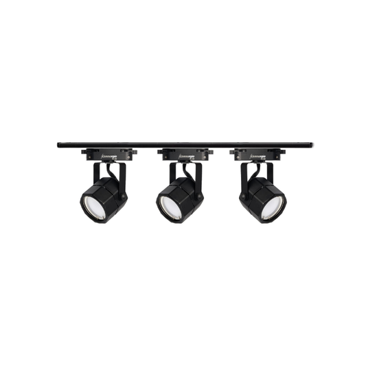 Pack 3 Foco Led Dirigible Con Ampolleta y Riel Monofásico