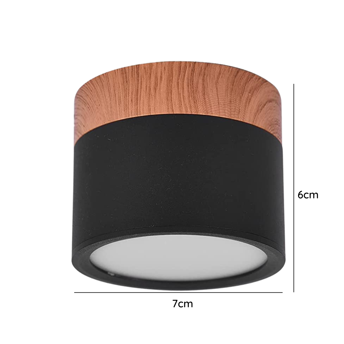 Panel Sobrepuesto Con Madera Decorativo Led 6w Luz Fria
