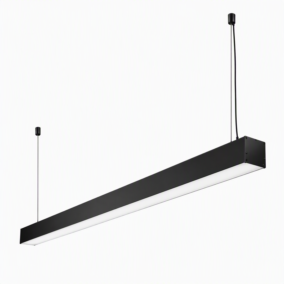 Luminaria Led Lineal Profesional 40W 5070 120cm Driver Osram Cuerpo Negro
