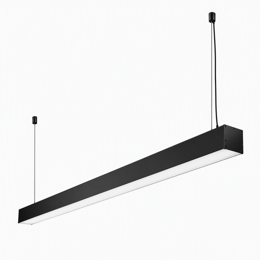 Luminaria Led Lineal Profesional 40W 5070 120cm Driver Osram Cuerpo Negro