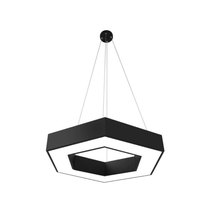 Lampara Led Sobrepuesta Hexagono Abierto Colgante 60cm 42W CCT