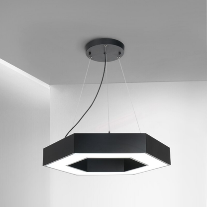 Lampara Led Sobrepuesta Hexagono Abierto Colgante 60cm 42W CCT