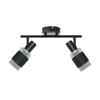 Aplique Doble Cuerpo de Vidrio con Aluminio Dirigible Ampolleta E14