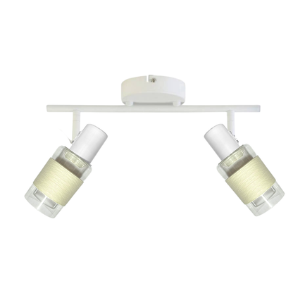 Aplique Doble Cuerpo de Vidrio con Aluminio Dirigible Ampolleta E14