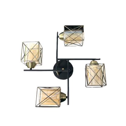 Lampara De Techo Geometrica Con Ampolleta Led E27