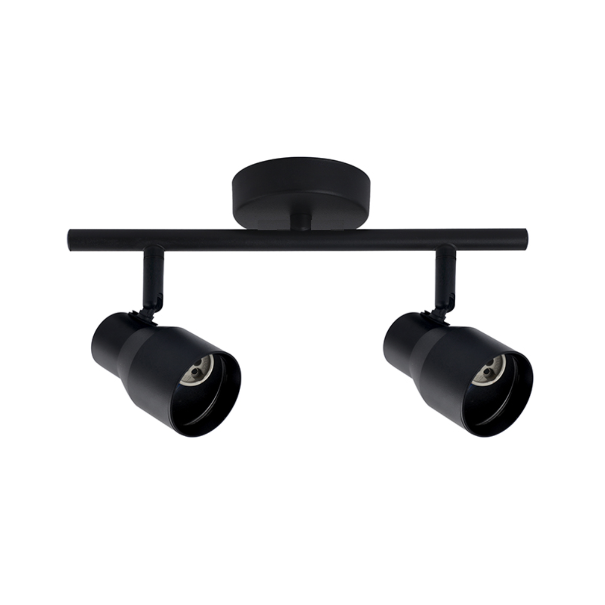 Aplique Doble Foco Negro Con Ampolleta Dicroica Gu10 Dirigible Modelo Hiades SEC