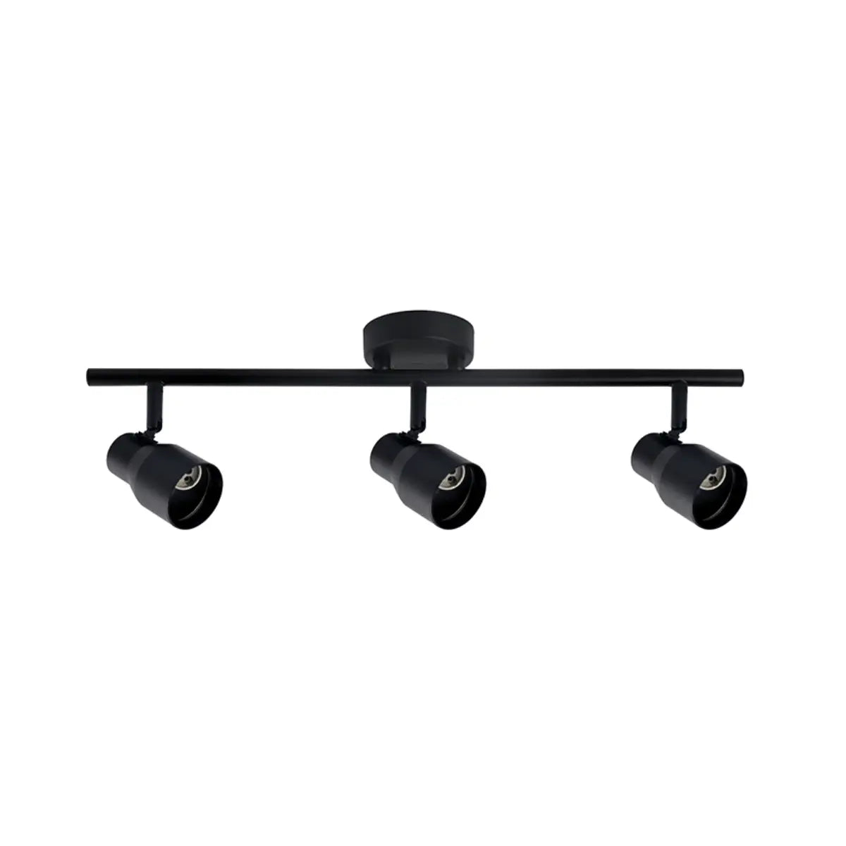 Aplique Triple Negro Con Ampolleta Dicroica Gu10 Dirigible Modelo Hiades SEC