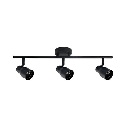 Aplique Triple Negro Con Ampolleta Dicroica Gu10 Dirigible Modelo Hiades SEC