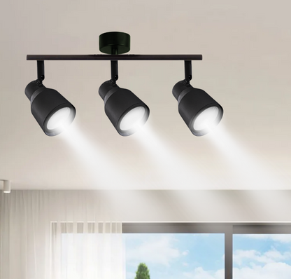 Aplique Triple Con Ampolleta Dicroica Gu10 Dirigible