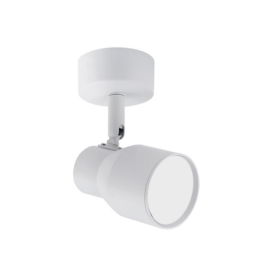 Aplique Simple Blanco con Ampolleta Dicroica Gu10 Dirigible Modelo Hiades