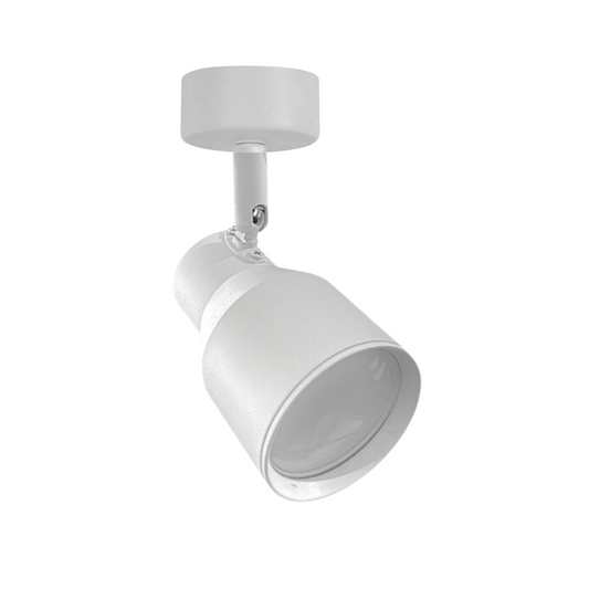 Aplique Simple Blanco con Ampolleta Dicroica Gu10 Dirigible Modelo Hiades