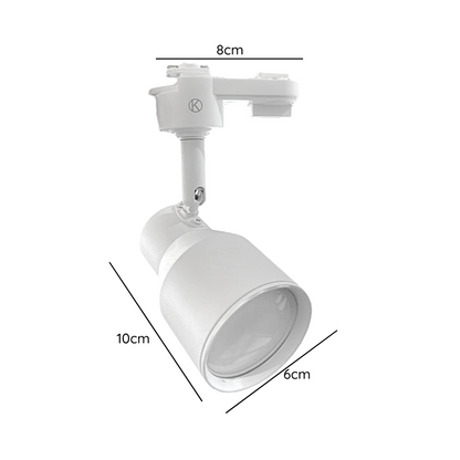 Foco Para Riel Monofasico Con Ampolleta Dicroica 220v Modelo Enalth