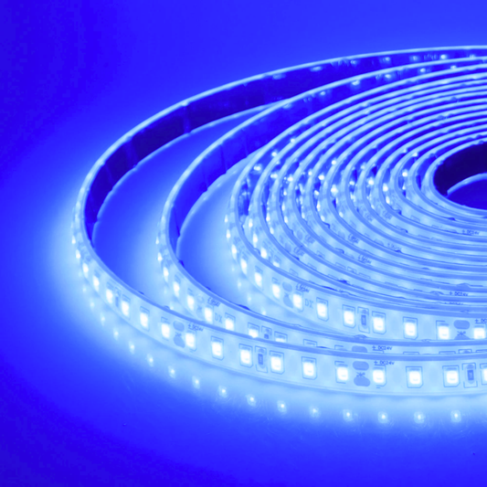 Cinta Led Impermeable Luz Azul con adhesivo 10 Metros + Conector Al 220v