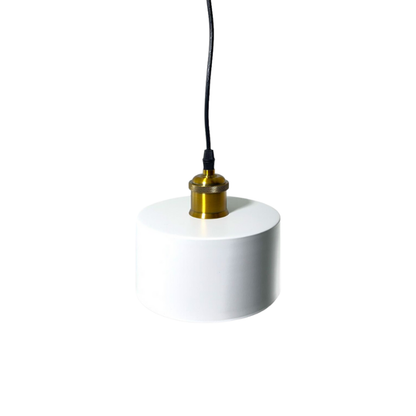 Lámpara Colgante Blanca E27 Para Riel Monofásico Modelo Morava