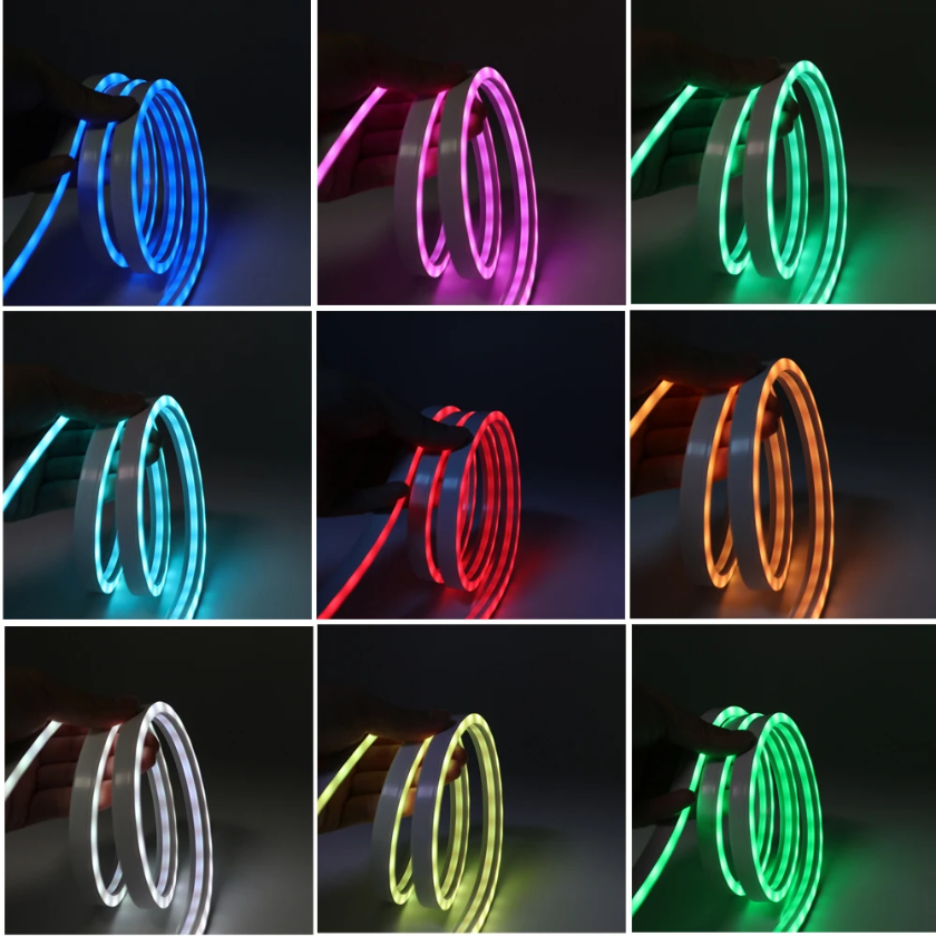 Cinta Led Neon Flex Usb Con Adhesivo 3mts Rgb Control Remoto