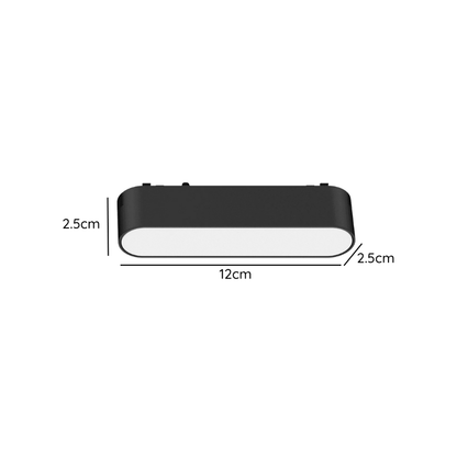 Foco Riel Magnético Empavonado Fijo 6W 48V