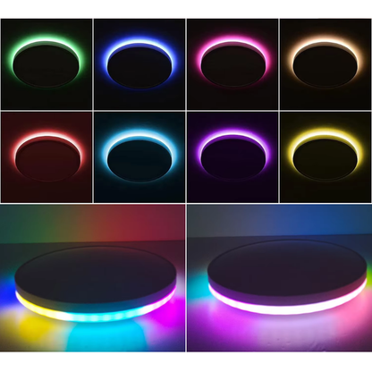 Panel Led Blanco Sobrepuesto Redondo Slim 23w 300mm 3000-4000-6500k + Rgb
