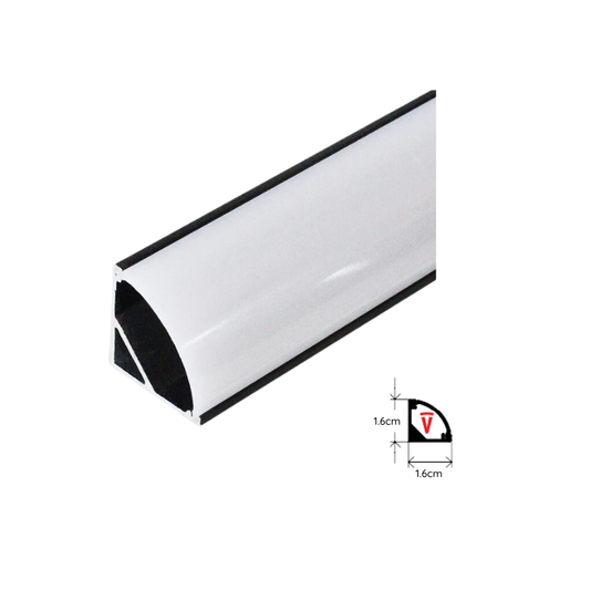 Perfil 2 metros 601 Esquinero Color Negro 0.45mm Pack 10 unidades
