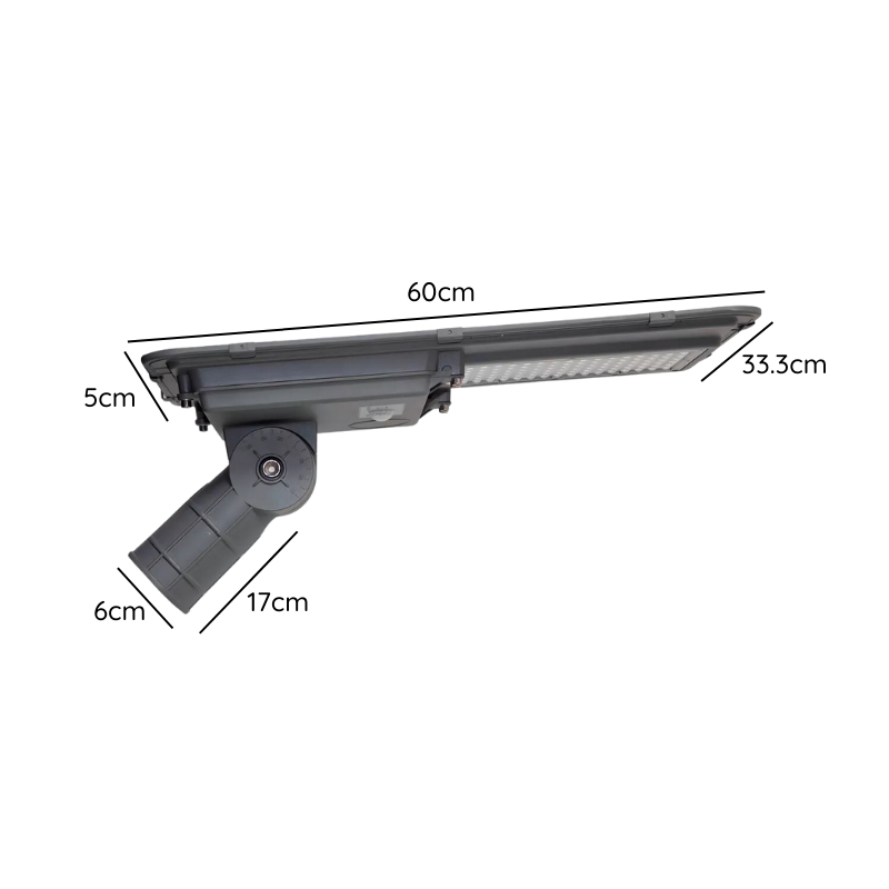 Luminaria Alumbrado Publico Solar Profesional 200W IP65 5000K con sensor de luz y control