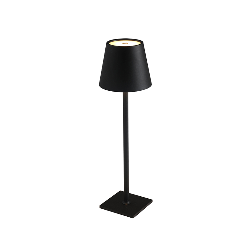 Lampara Led Negra Tactil Recargable Dimeable con Usb