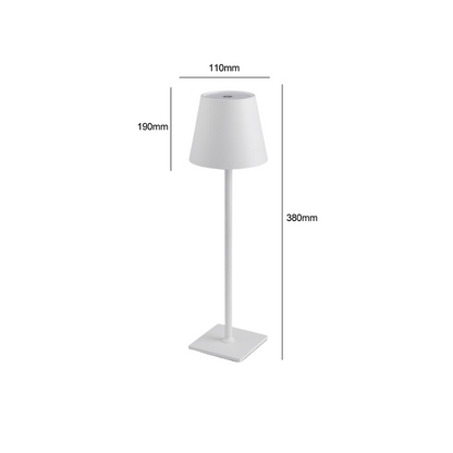 Lampara Led Blanca Tactil Recargable Dimeable con Usb