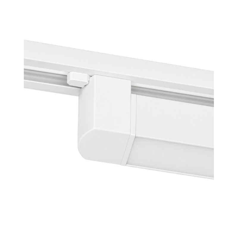 Foco Riel Monofásico Blanco Empavonado Móvil 10w 220v Modelo Cygnus