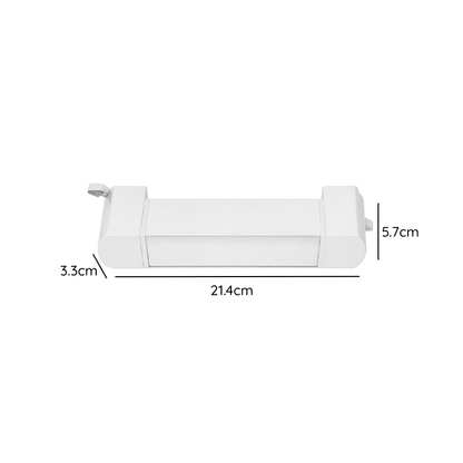 Foco Riel Monofásico Blanco Empavonado Móvil 10w 220v Modelo Cygnus