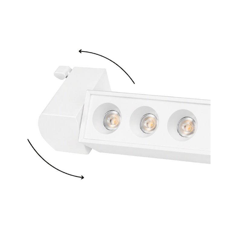 Foco Riel Monofásico Blanco 24° Móvil 10w 220v Modelo Cygnus