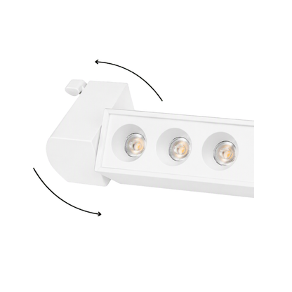 Foco Riel Monofásico Blanco 24° Móvil 10w 220v Modelo Cygnus