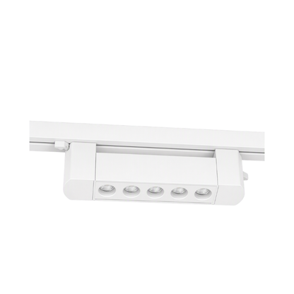 Foco Riel Monofásico Blanco 24° Móvil 10w 220v Modelo Cygnus
