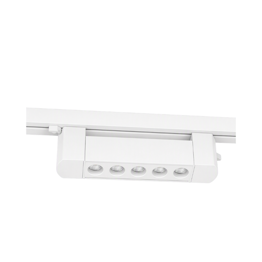 Foco Riel Monofásico Blanco 24° Móvil 10w 220v Modelo Cygnus
