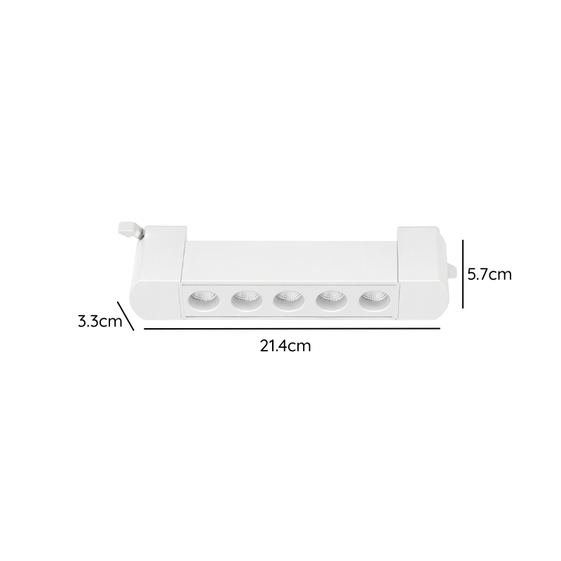 Foco Riel Monofásico Blanco 24° Móvil 10w 220v Modelo Cygnus