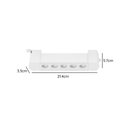 Foco Riel Monofásico Blanco 24° Móvil 10w 220v Modelo Cygnus