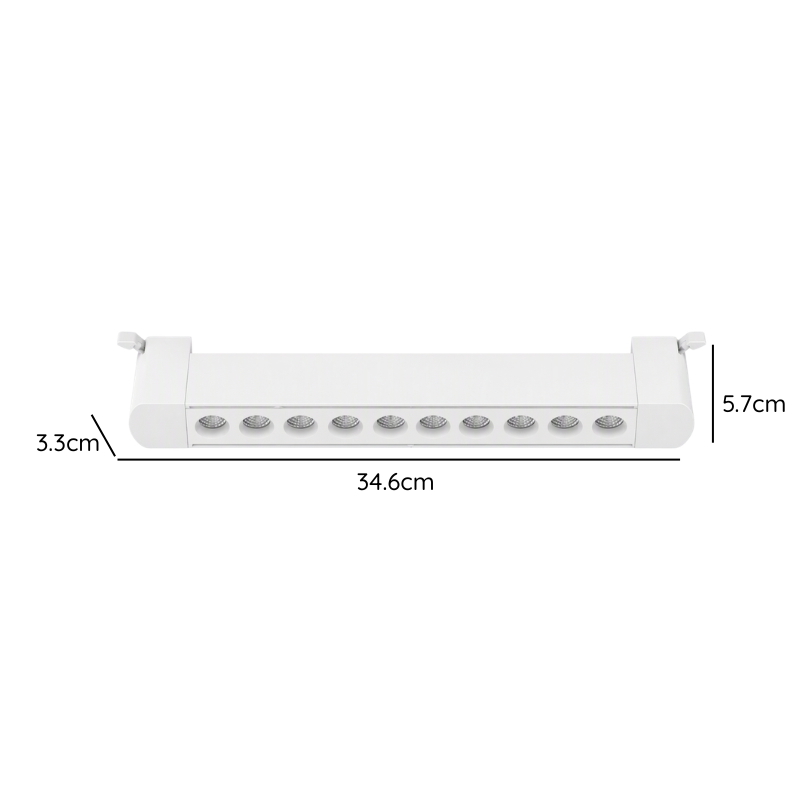 Foco Riel Monofásico Blanco 24° Móvil 20w 220v Modelo Cygnus