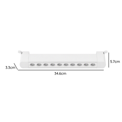 Foco Riel Monofásico Blanco 24° Móvil 20w 220v Modelo Cygnus