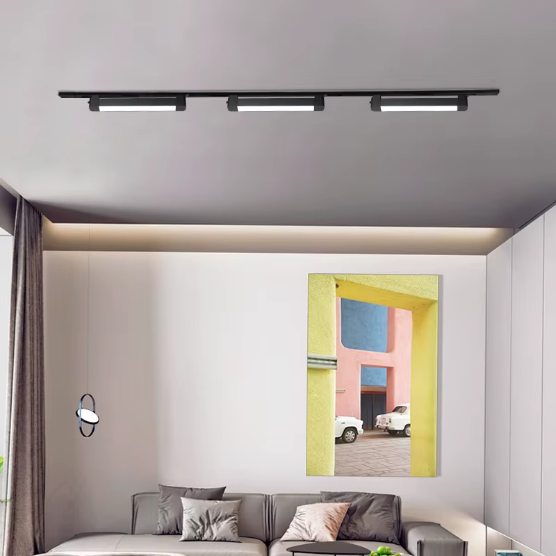 Foco Riel Monofásico Negro Empavonado Móvil 10w 220v Modelo Cygnus