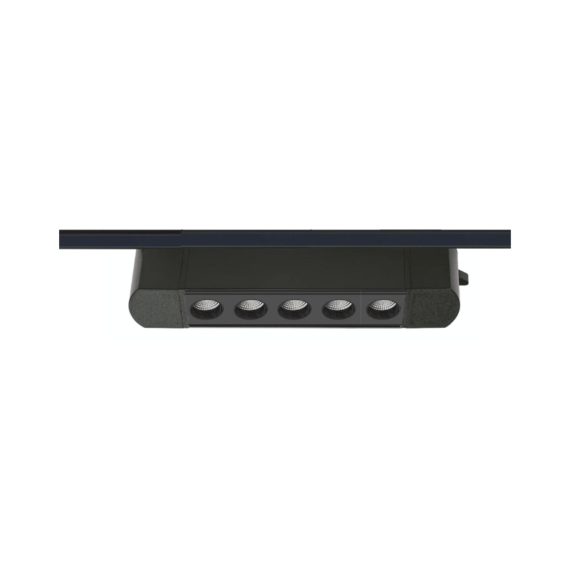 Foco Riel Monofásico Negro 24° Móvil 10w 220v Modelo Cygnus