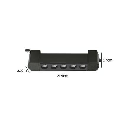 Foco Riel Monofásico Negro 24° Móvil 10w 220v Modelo Cygnus