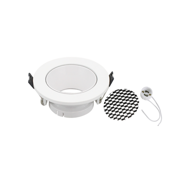 Foco Embutido Blanco Basculante Porta Gu10 con Difusor