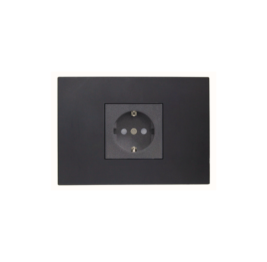 Enchufe Schuko Universal  16A 250V Grafito SEC