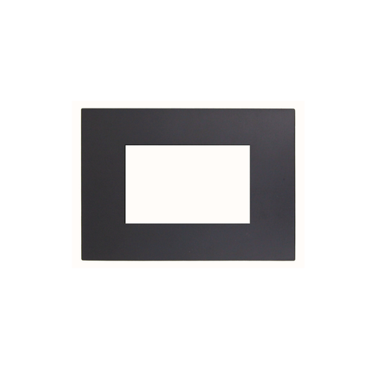 Placa Triple para modulo con Soporte Teclon Grafito