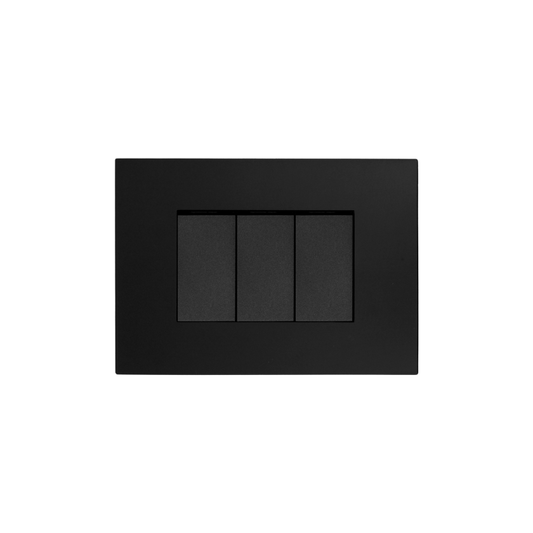 Interruptor Triple Teclon Negro 9/15 10A 250V SEC