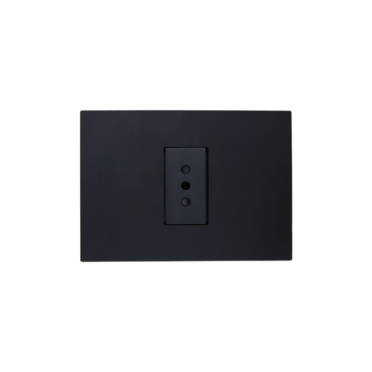Enchufe Simple Teclon Negro 10A 250V SEC