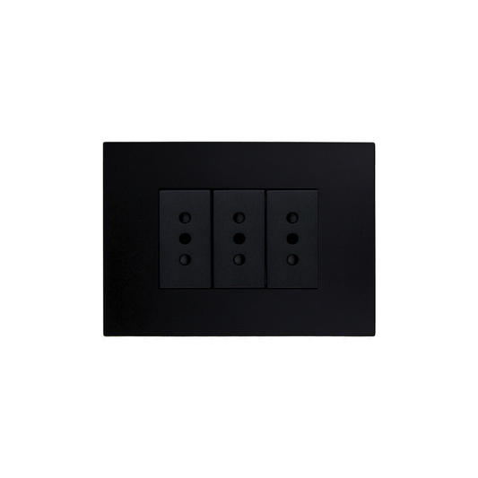 Enchufe Tomacorriente Triple Teclon Negro 220v SEC