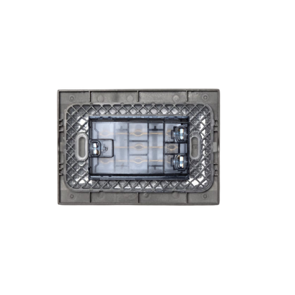 Enchufe Triple Puenteado 10A 250V Teclon Grafito
