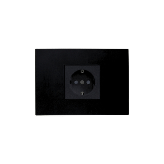 Enchufe Schuko Universal  16A 250V Negro SEC